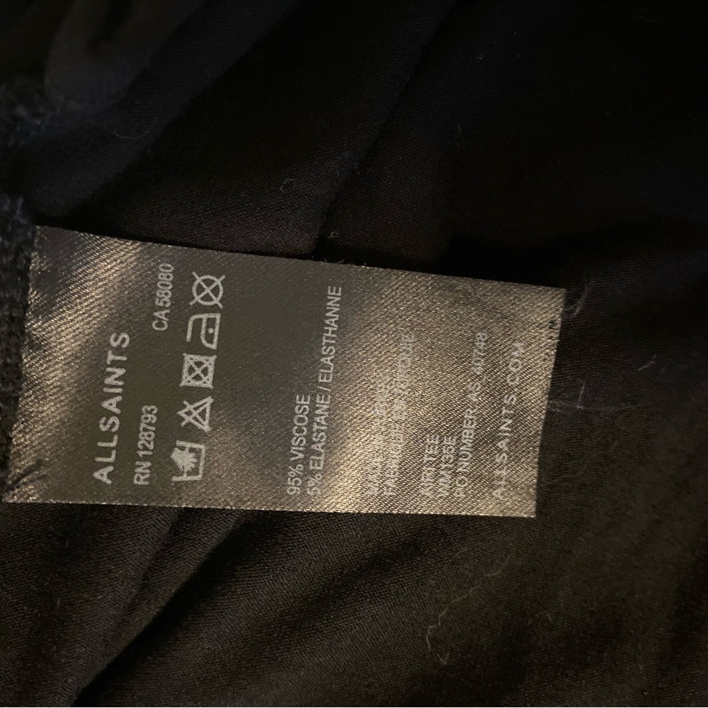 All Saints Black Sleeveless Women's Top L - Picture 5 of 5